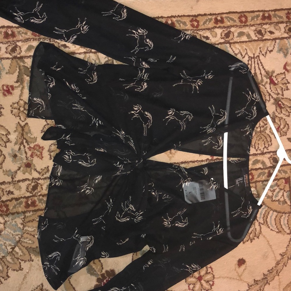 Forever 21 sheer dress top
